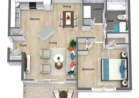 Lullwater at Saluda Pointe - Apartment Floorplan